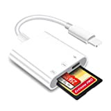 Lecteur de carte SD/Micro SD pour iPhone/iPad Plug and Play, adaptateur de carte mémoire SD avec lecture et chargement simultanés