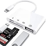 Lecteur de Carte SD TF, Adaptateur de Lecteur de Carte 4 en 1 avec Interface USB 2.0 Femelle OTG,Adaptateur pour ...