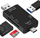 Lecteur de Carte SD USB Type C Micro USB, Adaptateur USB 3.0 Lecteur de Carte mémoire pour SDXC, SDHC, SD, ...