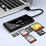 Lecteur de carte USB 3.0 7-en-1 SD/TF/CF/MS/XD/Micro SD - 5 Go/s - compatible avec Windows/Linux/Mac OS/Vista