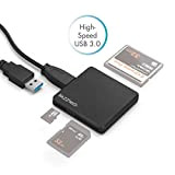 Lecteur de Carte USB 3.0 pour Lecteur de Carte SD, Micro SD et CF (SD/SDHC/SDXC/microSD/microSDHC/microSDXC/CF)