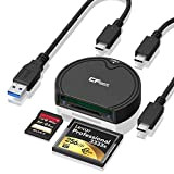 Lecteur de Cartes CFast, USB 3.2 Gen 2 10Gbps USB A/USB C Lecteur de Cartes CFast 2.0, Adaptateur Portable CFast ...