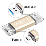 leizhan Clé USB Type C 32 Go,Flash Drive USB 3.0 OTG pour Huawei Samsung Smartphone Android de Type C-Or