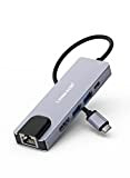 Lemorele Hub Dock USB C, Adaptateur Multiport USB C 5 en 1, avec 4K HDMI, Ethernet LAN RJ45, USB 3.0&2.0, ...