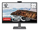 Lenovo Ecran avec Webcam L32p-30, 32'' 4K UHD, IPS, 4ms, HDMI, DP, USB-C, Free Sync et Haut Parleurs