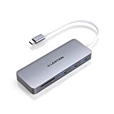 LENTION Hub Adaptateur USB-C Multiports vers 3 Ports USB 3.0+Lecteur de Cartes SD/TF pour MacBook 12, MacBook Air 2018, MacBook ...