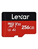 Lexar Carte Micro SD 256 Go, Carte Mémoire microSDXC + Adaptateur SD, microSD Vitesse de Lecture Allant jusqu'à 160 Mo/s, ...