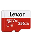 Lexar Carte Micro SD 256 Go, Carte Mémoire microSDXC + Adaptateur SD, microSD Vitesse de Lecture Allant jusqu'à 100 Mo/s, ...