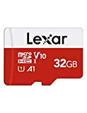 Lexar Carte Micro SD 32 Go, Carte Mémoire microSDHC + Adaptateur SD, microSD Vitesse de Lecture Allant jusqu'à 100 Mo/s, ...