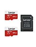 Lexar Carte Micro SD 64 Go, Carte Mémoire microSDXC + Adaptateur SD, microSD Vitesse de Lecture Allant jusqu'à 100 Mo/s, ...