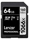 Lexar Carte Professionnelle 1066x 64 Go SDXC UHS-I Silver Series, jusqu'à 160 Mo/s de Lecture, pour appareils Photo Reflex numériques ...
