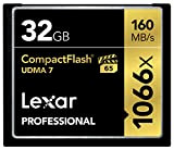 Lexar Professional 1066x Carte Mémoire CompactFlash 32 Go, jusqu'à 160 Mo/s en lecture, Carte CF pour photographe professionnel, vidéaste, passionné ...