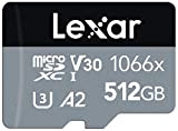 Lexar Professional 1066x Carte Micro SD 512 Go, Carte Mémoire microSDXC UHS-I Série Silver, Comprend Un Adaptateur SD, Jusqu'à 160 ...