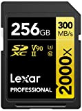 Lexar Professional 2000x Carte SD 256 Go, Carte mémoire SDXC UHS-II sans Lecteur, Jusqu'à 300 Mo/s en Lecture, pour DSLR, ...