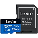 Lexar Professional 633x Carte Micro SD 256 Go, Carte microSDXC UHS-I, Jusqu'à 100 Mo/s en Lecture, Carte TF pour Smartphones, ...