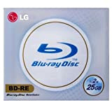 LG Blu-ray BD-RE 1-2x25 Go, paquet de 10 disques