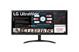 LG UltraWide 34WP500-B Ecran PC 34", Format 21:9 Ultra-Large, Dalle IPS résolution UWFHD (2560x1080), 5ms GtG 75Hz, HDR 10, sRGB ...