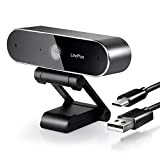 LincPlus Webcam avec microphone 1080P pour PC portable, caméra USB avec coque en métal, enregistrement de bruit pour Skype, Facetime, ...