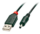 LINDY Câble Adaptateur USB vers Prise DC 0,7/2,5mm, 1,5m