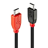 LINDY Câble USB 2.0 Micro-B vers Micro-B OTG, 0,5m, Noir