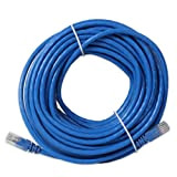 Link-e ® : Cable reseau Bleu ethernet RJ45 20m Cat.6 qualité Pro, Haut débit, Connexion Internet Box, TV, PC, Consoles, ...
