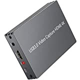 LiNKFOR Carte d'Acquisition Vidéo HDMI 4K@30Hz vers USB 3.0 avec HDMI Loop MIC Game Capture avec Câble HDMI pour Windows ...