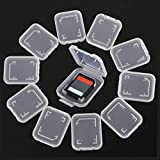 LINKLANK Lot de 10 étuis de rangement pour cartes mémoires en plastique transparent pour cartes SD, MMC, micro SD, TF