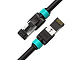 LINKUP - [Certifié Fluke] Câble Ethernet Cat7-1060cm (1 Seul) 10G Câbles Patch RJ45 S/FTP Double Blindage | pour Routeur Panneau ...
