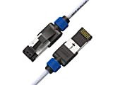 LINKUP - [Certifié Fluke] Câble Ethernet Cat7-300cm (1 Seul) 10G Câbles Patch RJ45 S/FTP Double Blindage | pour Routeur Panneau ...