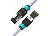 LINKUP - [Certifié Fluke] Câble Ethernet Cat7-3040cm (1 Seul) 10G Câbles Patch RJ45 S/FTP Double Blindage | pour Routeur Panneau ...