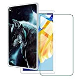 LKJMY pour Huawei Honor Pad 7 10.10 Tablette Coque + Vitre Protecteur,Transparente Case Silicone Housse Bumper TPU Souple Cover Étui,9H ...