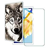 LKJMY pour Huawei Honor Pad 7 10.10 Tablette Coque + Vitre Protecteur,Transparente Case Silicone Housse Bumper TPU Souple Cover Étui,9H ...