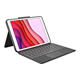 Logitech Combo Touch, Clavier iPad (7e, 8e et 9e générations), Étui avec pavé tactile de précision, clavier rétroéclairé de type ...