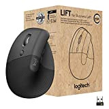Logitech Lift for Business Gauche, Souris Ergonomique Verticale pour Main Gauche, sans Fil, Bluetooth ou Logi Bolt USB sécurisé, silencieuse, ...