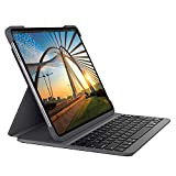 Logitech Slim Folio Pro iPad Pro 12,9 pouces (3e, 4e gén. Modèles : A1876/A2014/A1895/A1983/A229/A2233), clavier rétroéclairé, Bluetooth sans fil, rangement ...