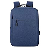 Longsing Antivol Sac d'ordinateur Portable avec USB Charging Port, pour Affaires/Université/Femmes/Hommes Laptop Backpack, Bleu