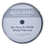 Lot de 10 cartouches Blu-Ray thermique ACU-DISC BD-R DL 50 Go Blanc