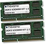 Lot de 2 barrettes de mémoire RAM DDR3 SO Dimm - PC3-8500S - 8 Go - Pour Fujitsu Amilo Xi ...