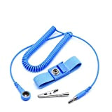 Lot de 2 Bracelets antistatiques réglables ESD pour protéger Votre Ordinateur ou Vos appareils électroniques de l'électricité Statique, Sangle Antistatique ...