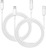 Lot de 2 câbles USB C vers Lightning 1 m, câble de charge iPhone certifié Apple MFi USB C charge ...