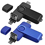 Lot de 2 Clé USB C 64Go EASTBULL USB 2.0 OTG 3 en 1 Type C USB Micro USB Clef ...