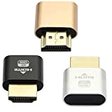 Lot de 3 adaptateurs factice HDMI 4K pour émulateur d'affichage virtuel sans tête pour Ethereum ETH ZEC BTC 3840 x ...