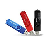 Lot de 3 Clé USB 32 Go ENUODA USB 2.0 Flash Drive Stockage Rotation Disque Mémoire Stick ,Mixte Couleur:Rouge Noir ...