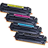 Lot de 4 cartouches de toner compatibles avec HP 201A CF400X CF400A Multipack pour Color Laserjet Pro MFP M277dw M277n ...