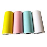 Lot de 4 feuilles de papier auto-adhésif pour imprimante thermique Paperang ou petite imprimante POS (coloré) free size 4 couleurs/lot