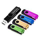 Lot de 5 Clé USB 32 Go DataOcean USB 2.0 Flash Drive Stockage Rotation Disque Mémoire Stick (Vert Jaune Noir ...