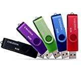 Lot de 5 clé USB 8 Go ENUODA Stockage Mémoire Flash Rotation Disque Cle USB 2.0 pour Le Stockage de ...