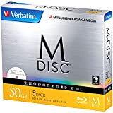 Lot de 5 disques Blu-ray Blu-ray BD-R DL 1000 Years Archival Verbatim 50 Go Double couche Vitesse 6x Imprimables à ...
