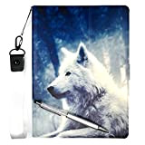 Lovewlb Tablettes Coque Etui housse Support Intégré Multi-Angle,Cuir Tablet Case Cover Lang