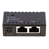 LOVIVER Module d'alimentation D'injecteur/Répartiteur LAN POE pour Téléphone IP avec Caméra, Noir